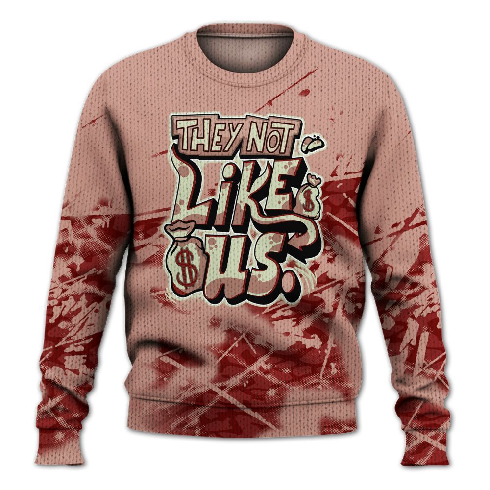Knitted Sweater To Match Valentines Day 3s - Dislike Us Graphic