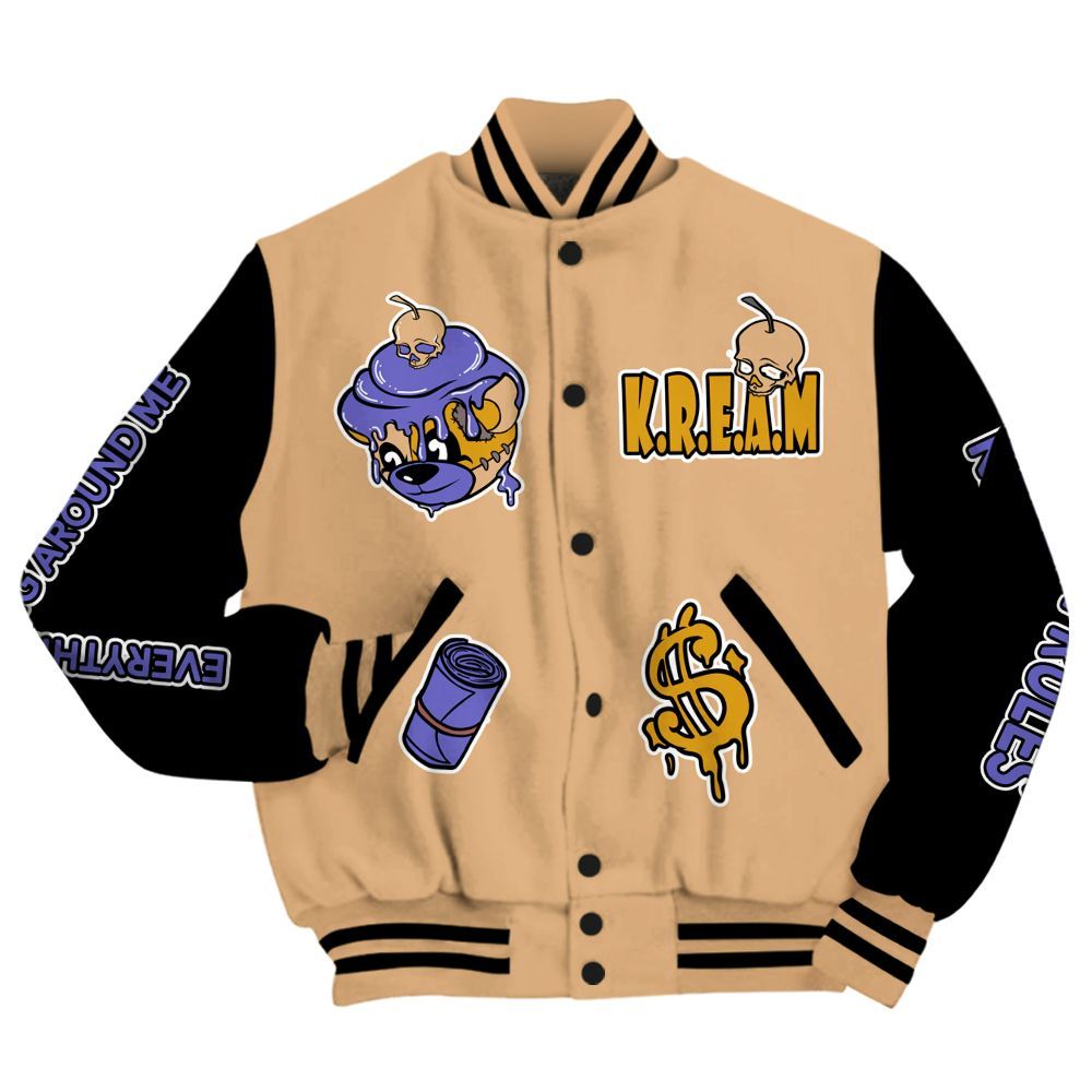 Varsity Jacket To Match SE Afrobeats 7s - Loot Bear All Over Print
