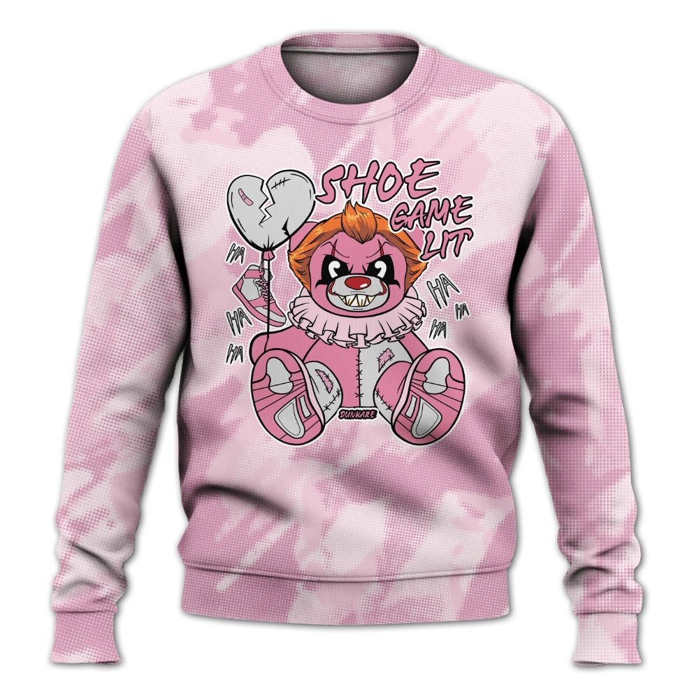 Sweatshirt To Match Orchid 4s - Shoe Game Bear Abstract Halftone All Over Print