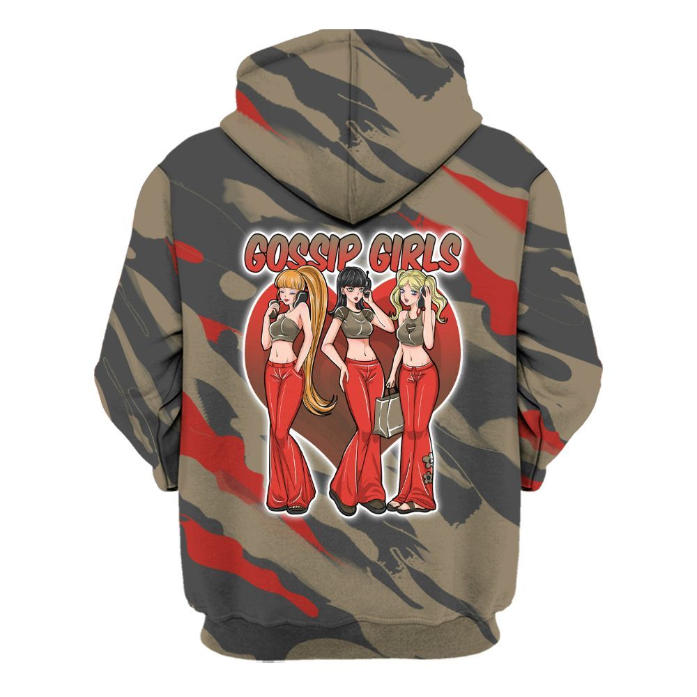 Hoodie To Match Olive 9s - Gossip'Girls All Over Print