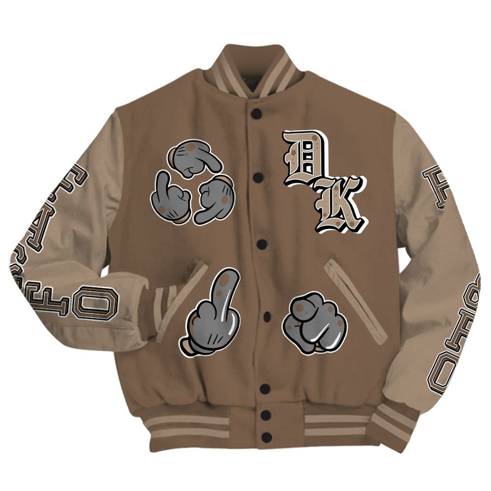 Varsity Jacket To Match Dark Mocha Jack - F Around Find Out Graphic All Over Print