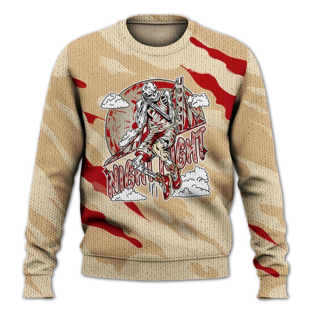 Knitted Sweater To Match Dunk Low Strawberry Waffle - Seeya Skeleton Colored