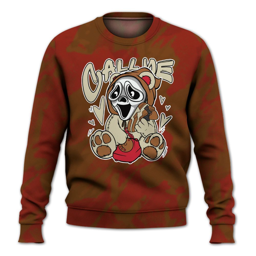 Sweatshirt To Match Archaeo Brown 5s - Call Me Bear Abstract Halftone All Over Print