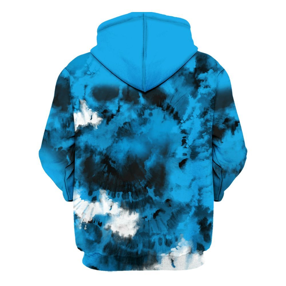 Hoodie To Match Black University Blue 2022 13s - SNEAKER Girl Money Drip Tie Dye All Over Print
