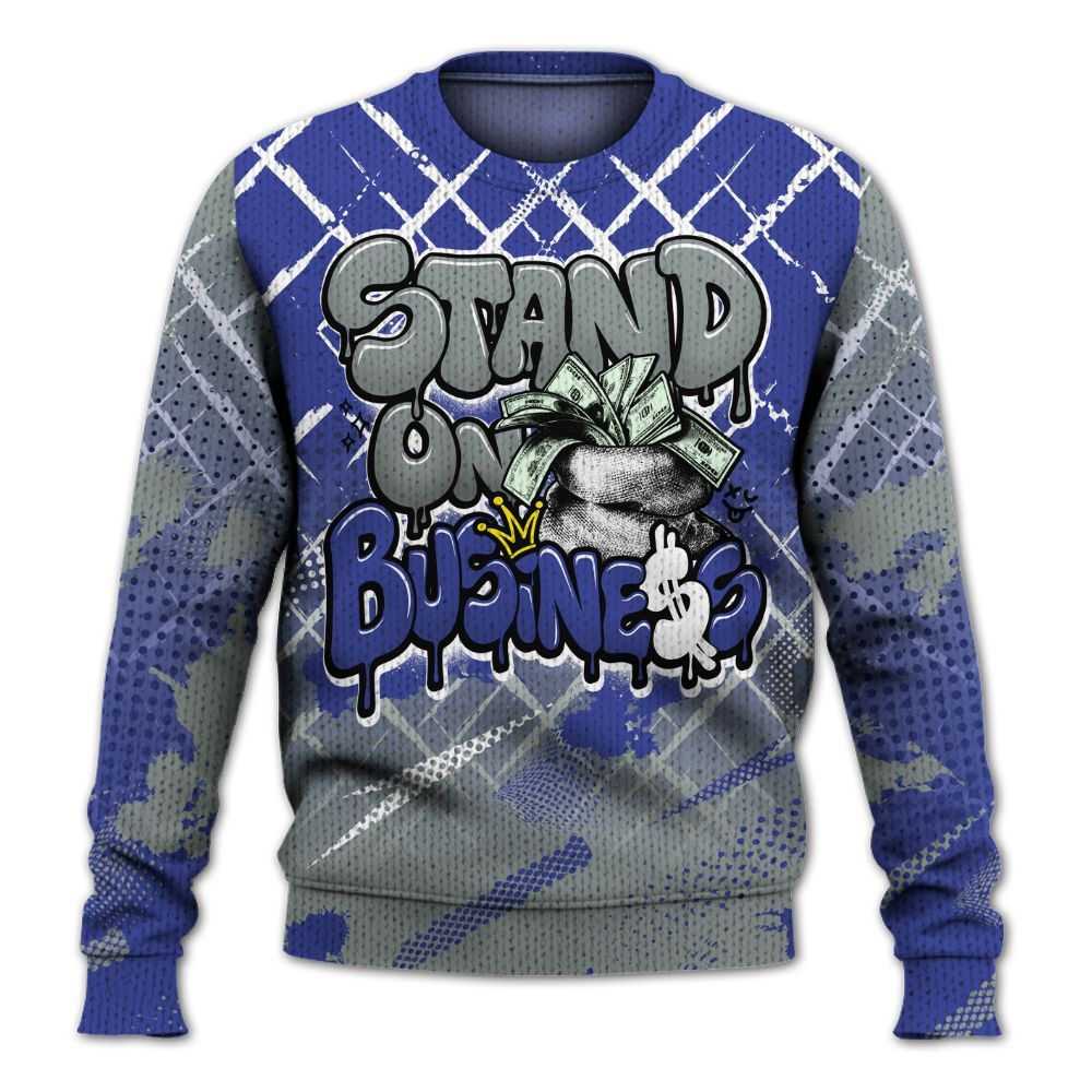 Knitted Sweater To Match Shox TL Royal - Halftone Stand Business Dripping