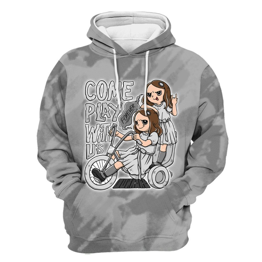 Hoodie To Match Black Wolf Grey 12s - Come Hangout Halloween Abstract Halftone All Over Print