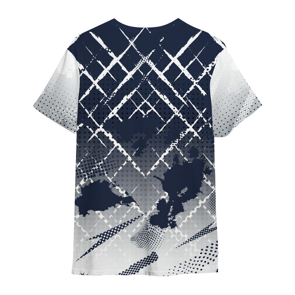 Shirt To Match Dunk Low White Midnight Navy - Halftone Stand Business Dripping All Over Print