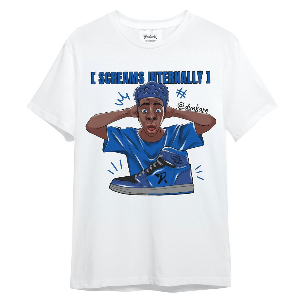 Shirt To Match Racer Blue 5s - Scream Internally Unisex Shirt