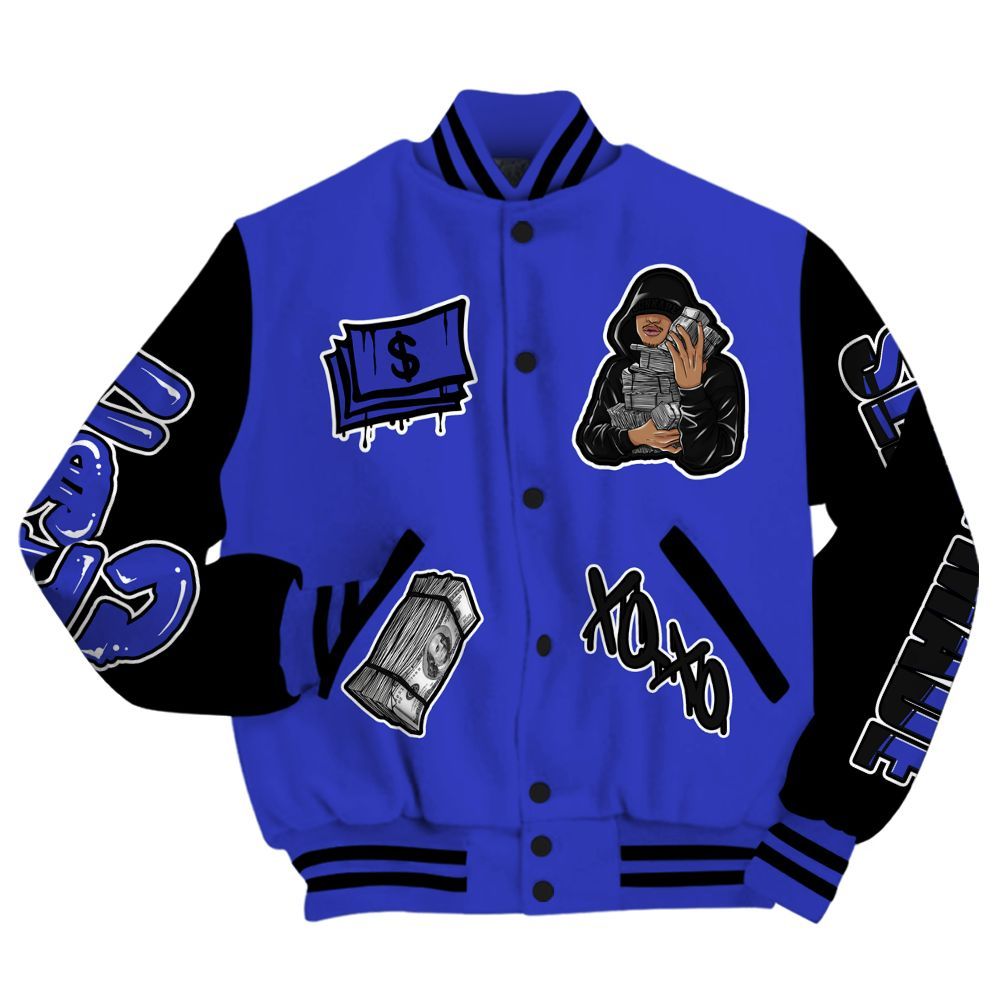 Varsity Jacket To Match Retro Black Concord 12s - Selfmade Unique All Over Print