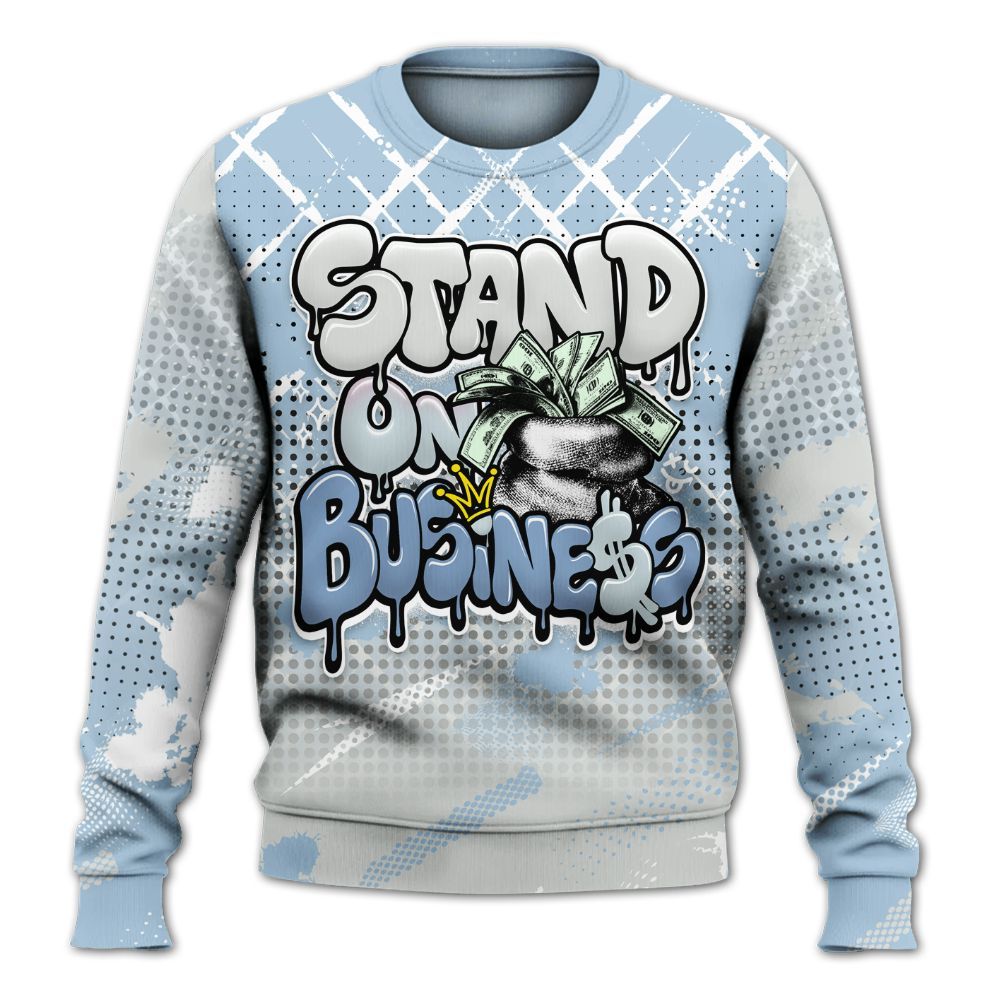 Sweatshirt To Match Forget Me Not 4s - Halftone Stand Business Dripping All Over Print