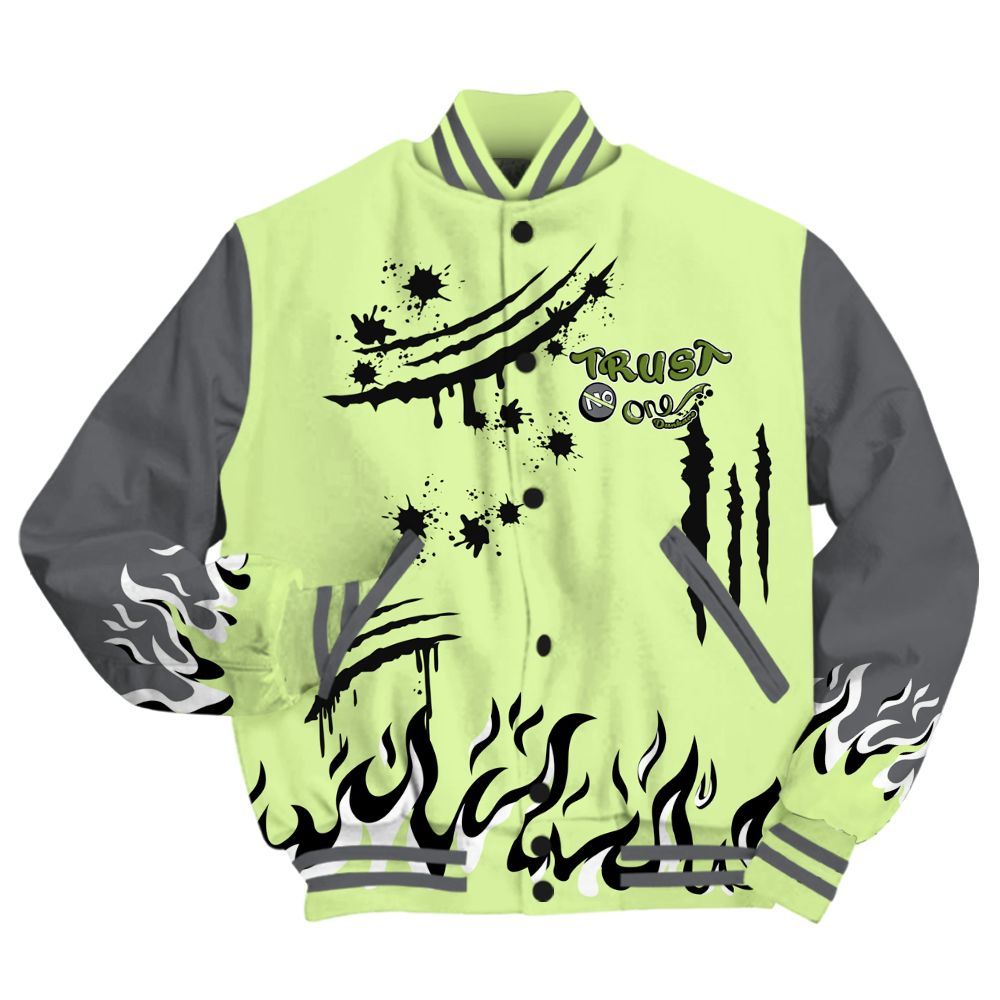 Varsity Jacket To Match Smoke Grey Volt TR 1s - Graphic Trust No One All Over Print