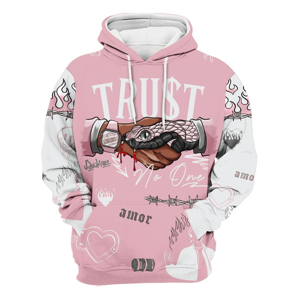 Hoodie To Match Air Max DN Pink Foam - Snake Trust No One All Over Print