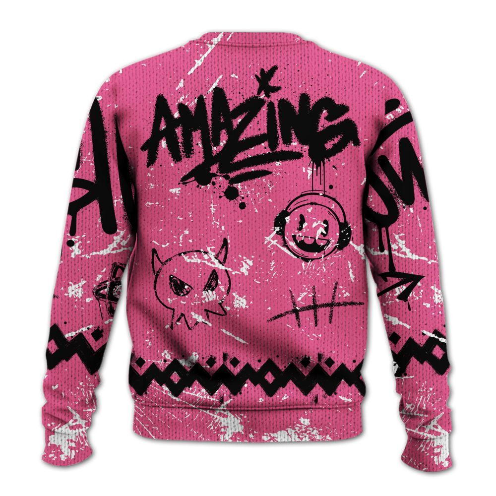 Knitted Sweater To Match Air Max SNDR Hyper Pink - Friday Sneaker Crayon