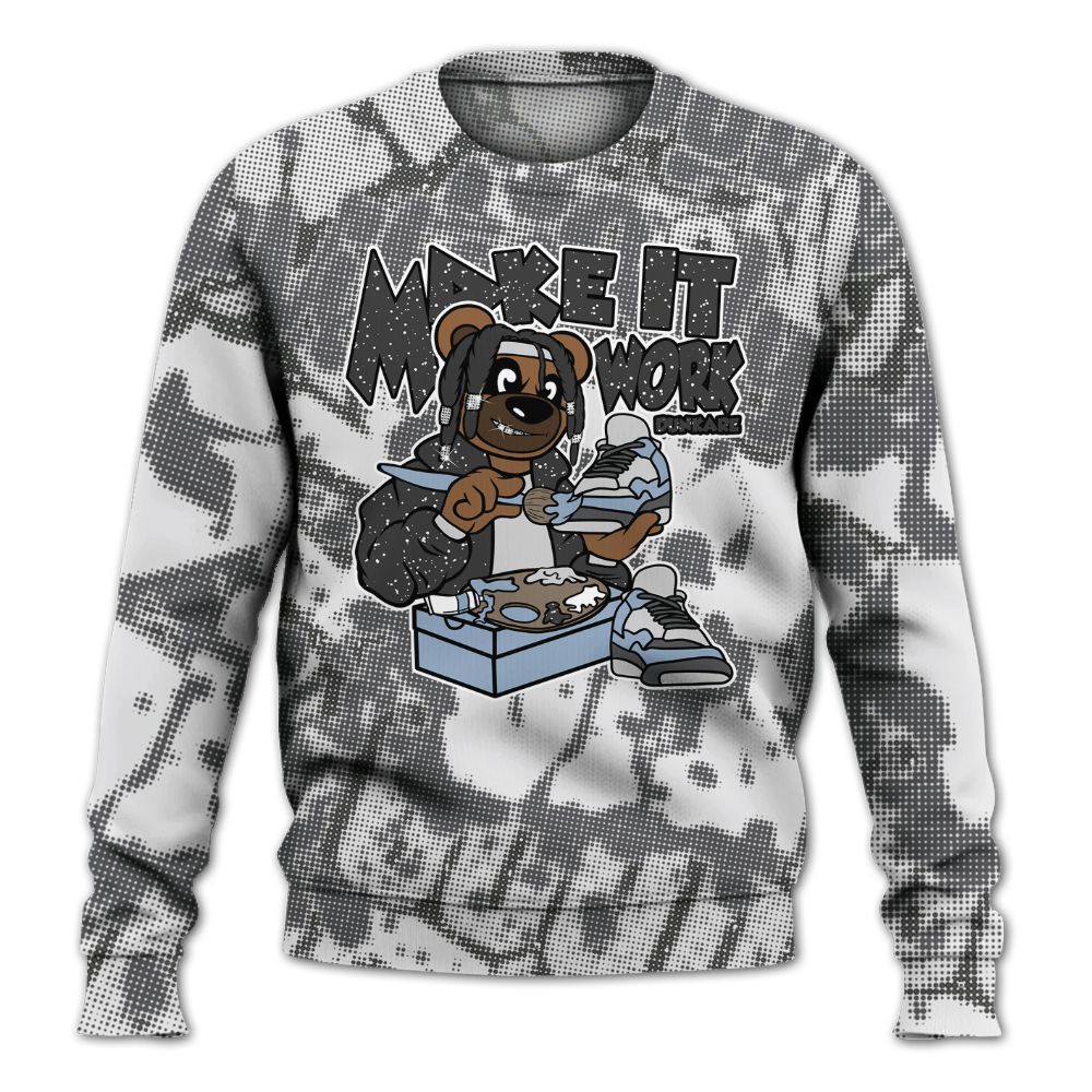 Sweatshirt To Match Reverse Black White 6s - Pull It Off Bear Street All Over Print