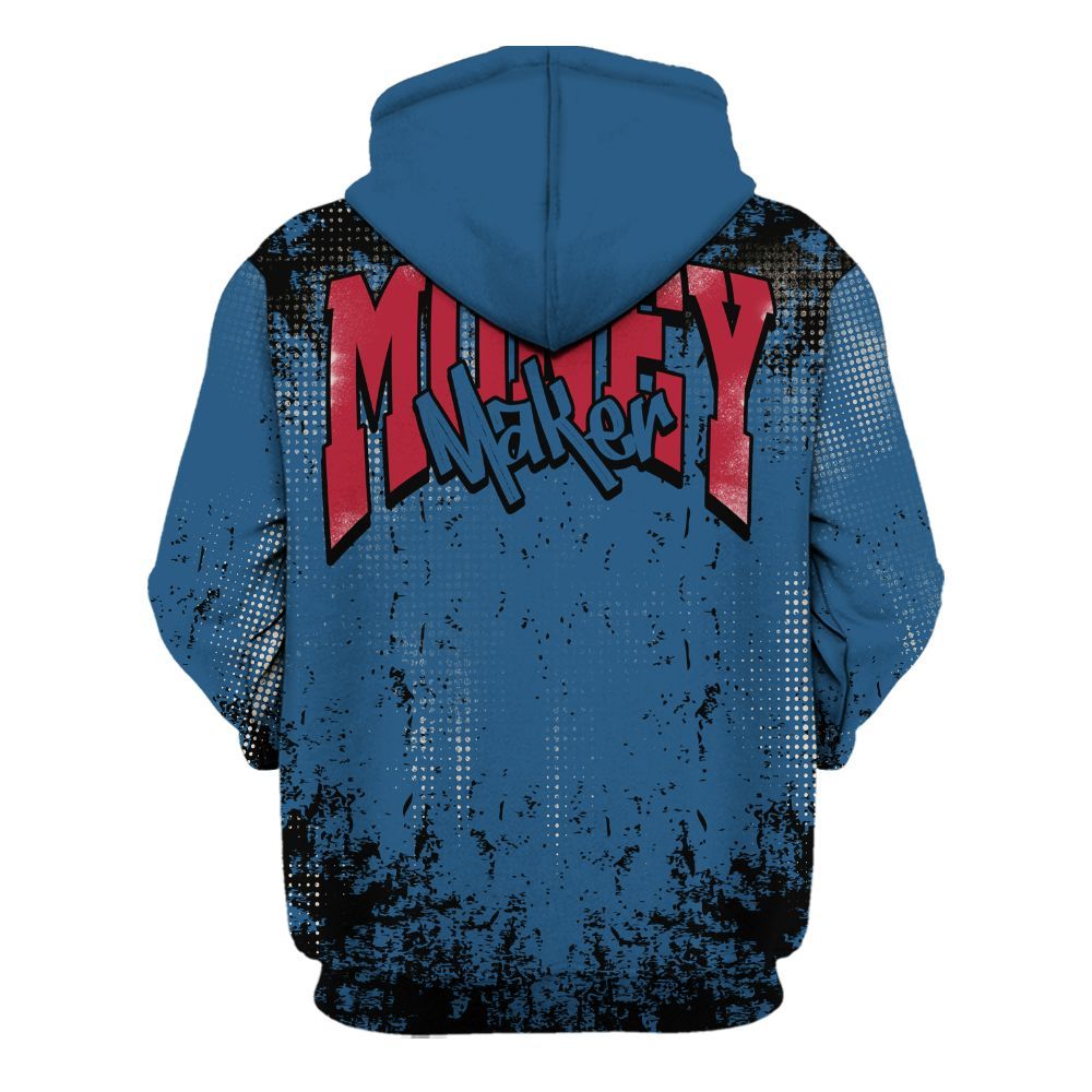 Hoodie To Match Rare Air 3s - Move In Silence Money Street Retro All Over Print