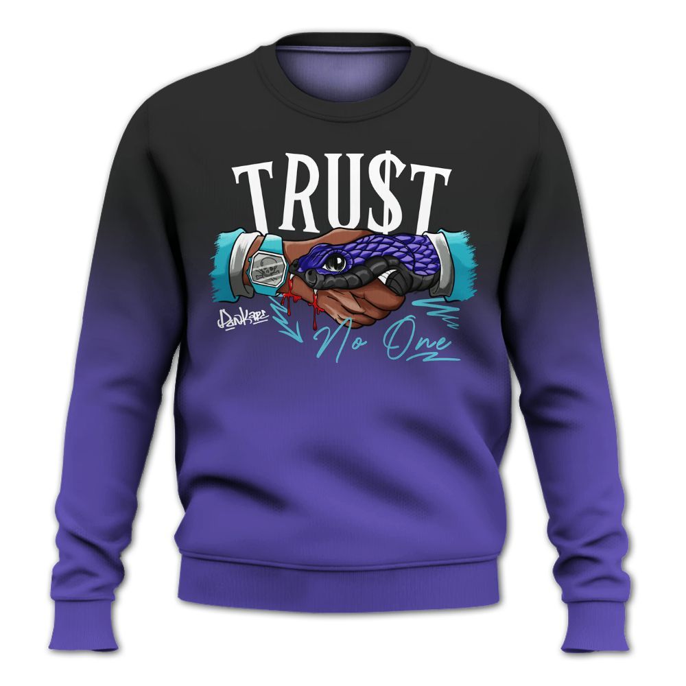 Sweatshirt To Match SB Dunk Low Purple Lagoon - Trust No One Drip All Over Print