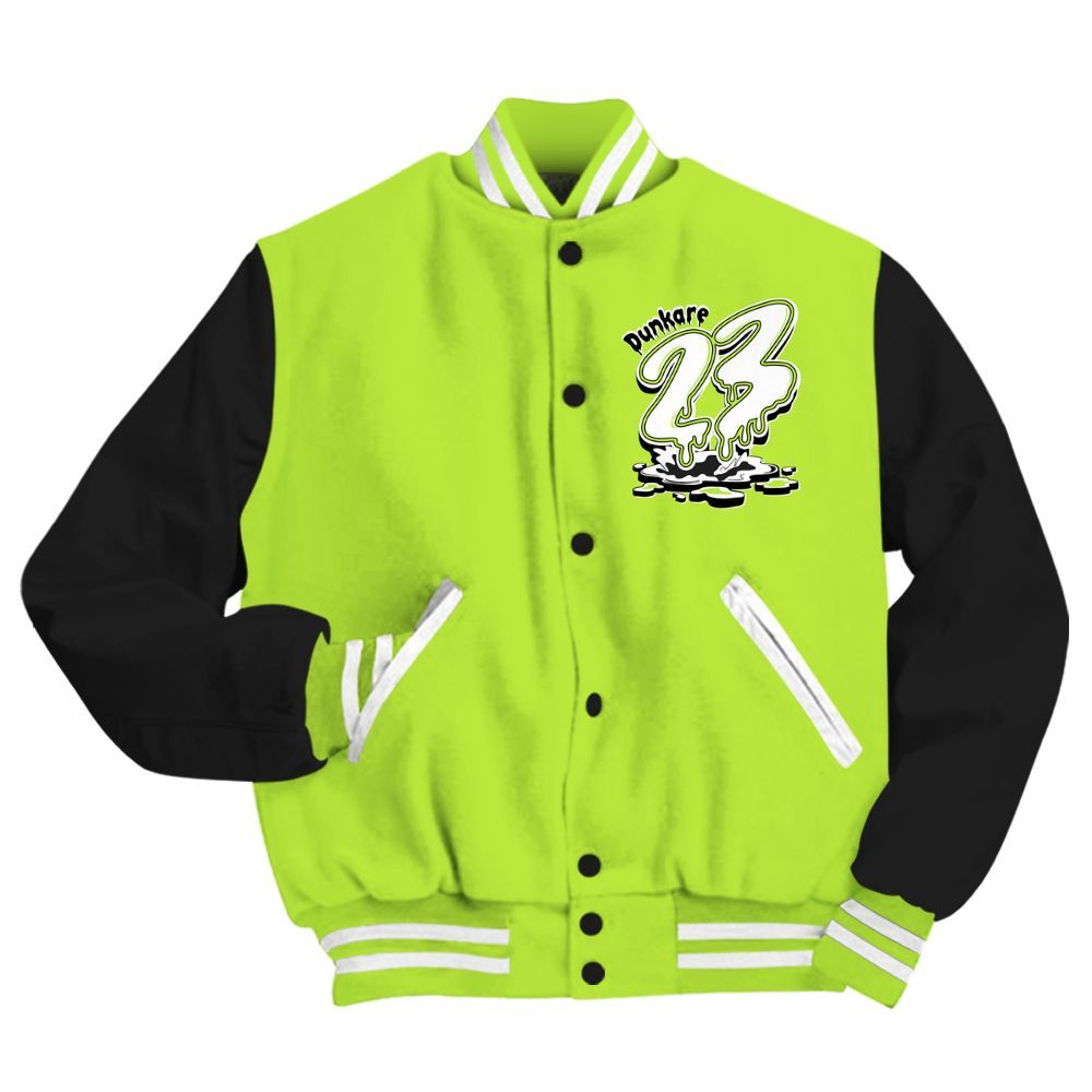 Varsity Jacket To Match Air Force 1 Low Dance Volt - Custom Name 23 Drip All Over Print