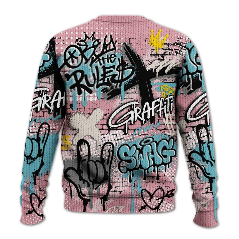 Knitted Sweater To Match Doernbecher 6s - True It Real Graffiti Streetwear