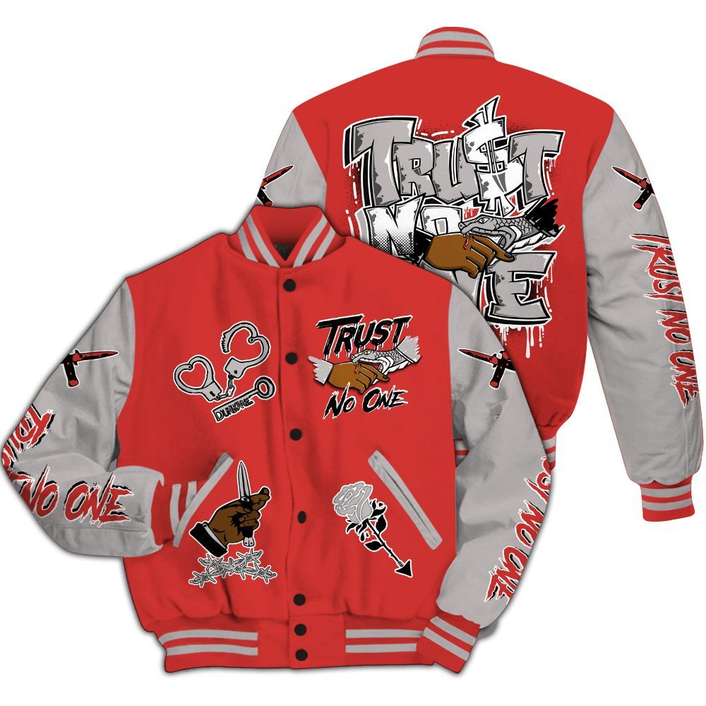 Varsity Jacket To Match Scoot Zeros ODD City - Trust No One Dripping All Over Print