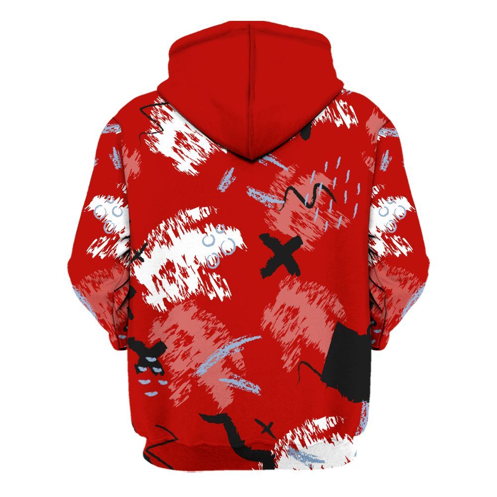 Hoodie To Match OG Fire Red 5s - Hustle Grind Pray All Over Print