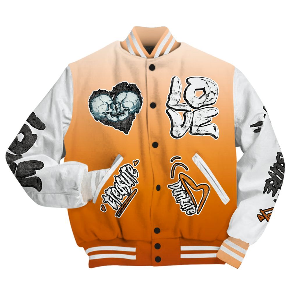 Varsity Jacket To Match Air Max One Block Down Churney - Skull Bear All Over Print