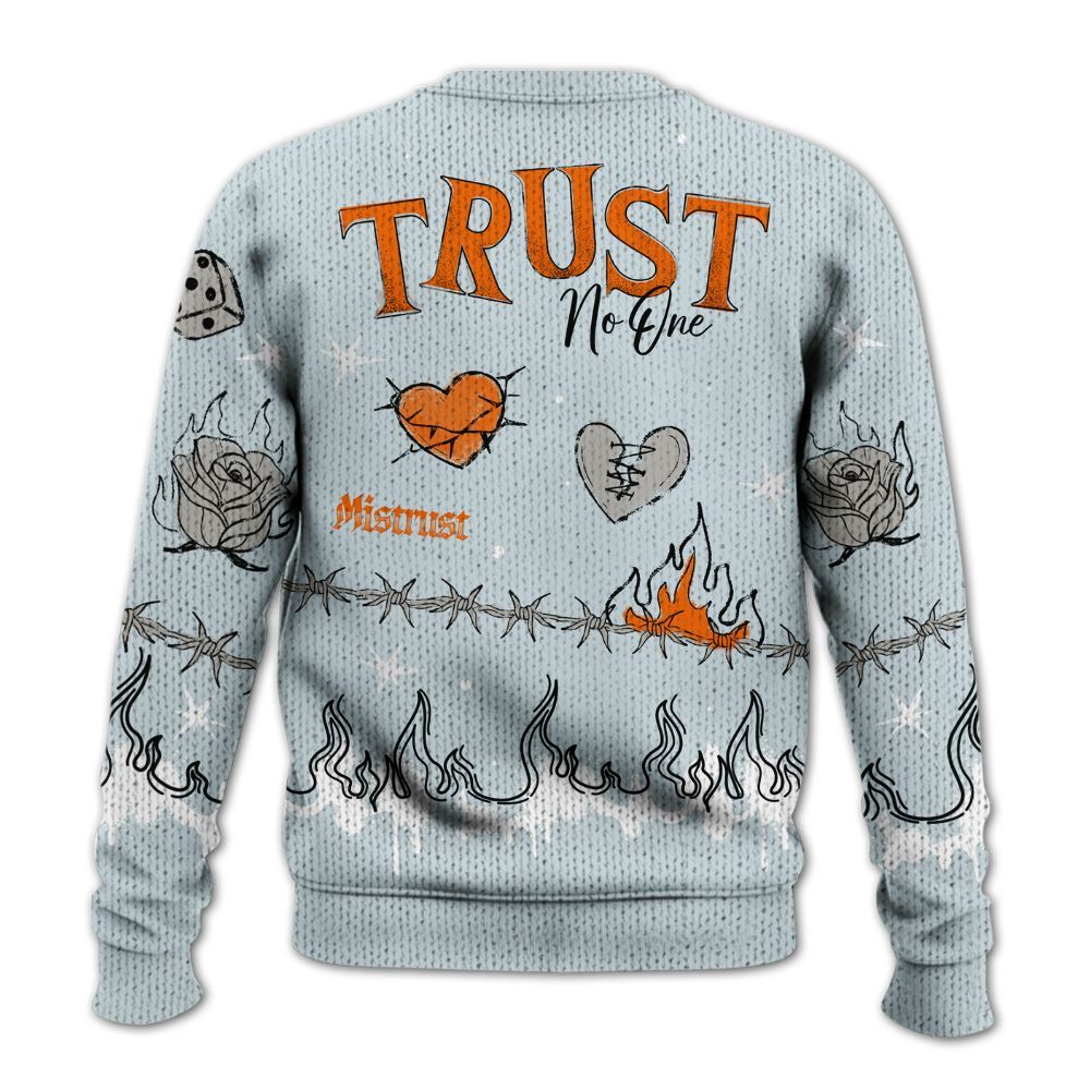 Sweater To Match Retro High OG Alaska 1s - Trust No One Snake-Bite Doodle Crayon Graphic