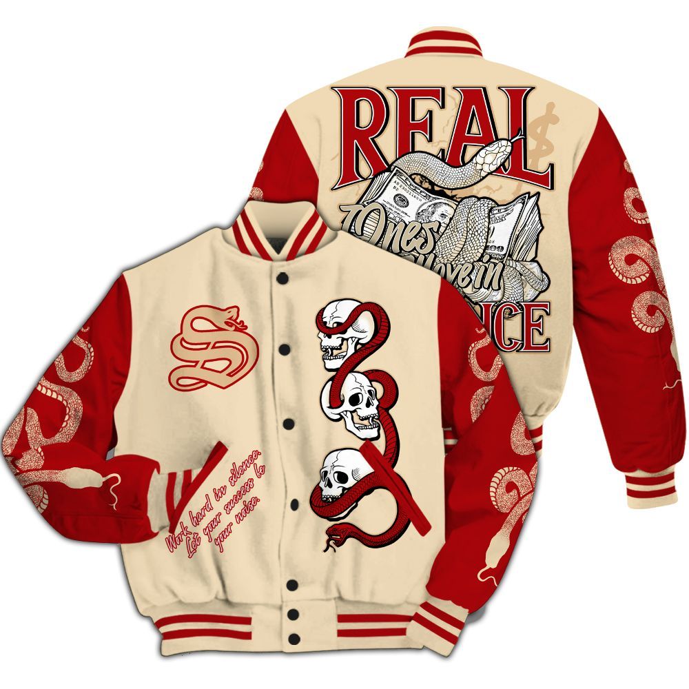 Varsity Jacket To Match Dunk Low Strawberry Waffle - Snake Move In Silence All Over Print