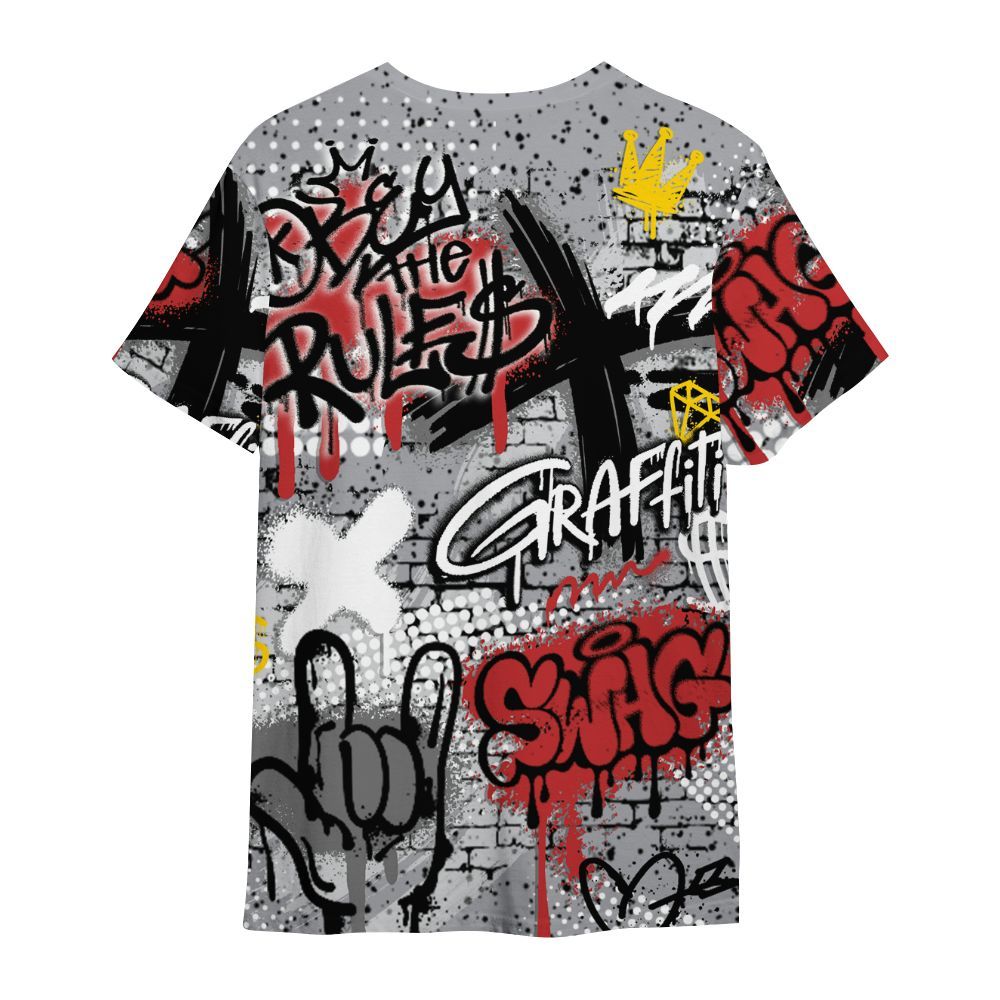 Shirt To Match White Cement 4s - True It Real Graffiti Streetwear All Over Print