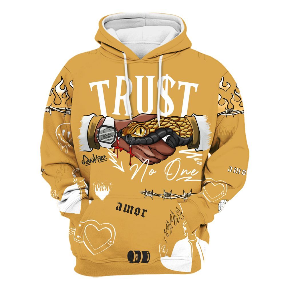 Hoodie To Match Low OG Rookie Of The Year 1s - Snake Trust No One All Over Print