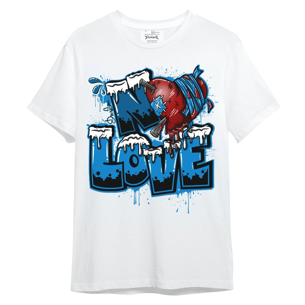 Industrial Blue 4s Shirt, Drip No Love Military Blue 4s Unisex Shirt