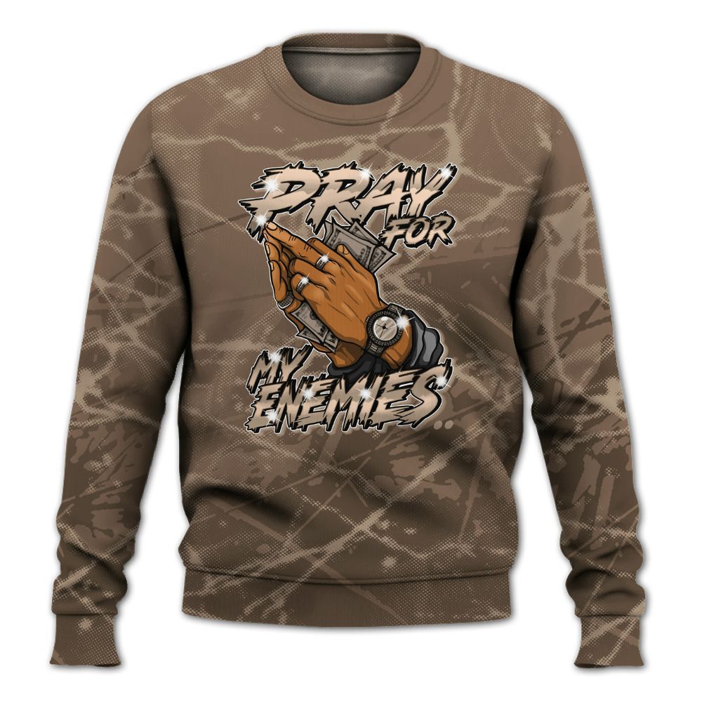 Sweatshirt To Match Dark Mocha Jack - Prayed For Enemies Graphic All Over Print