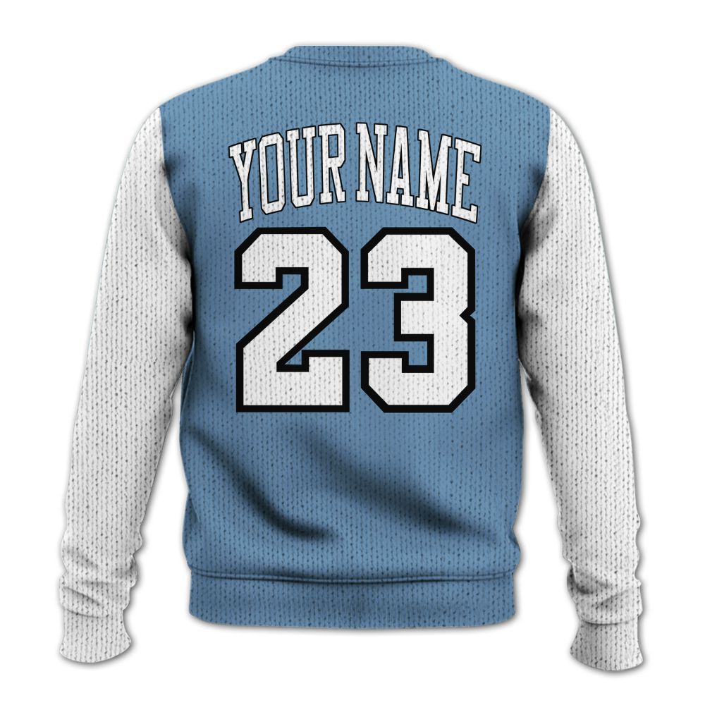 Knitted Sweater To Match High OG First In Flight 1s, Custom Name Number 23 Drip