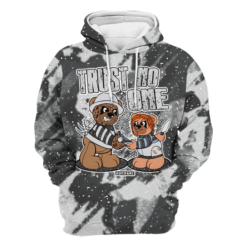 Hoodie To Match Reverse Oreo 6s - Trust No One Bear Abstract Halftone All Over Print