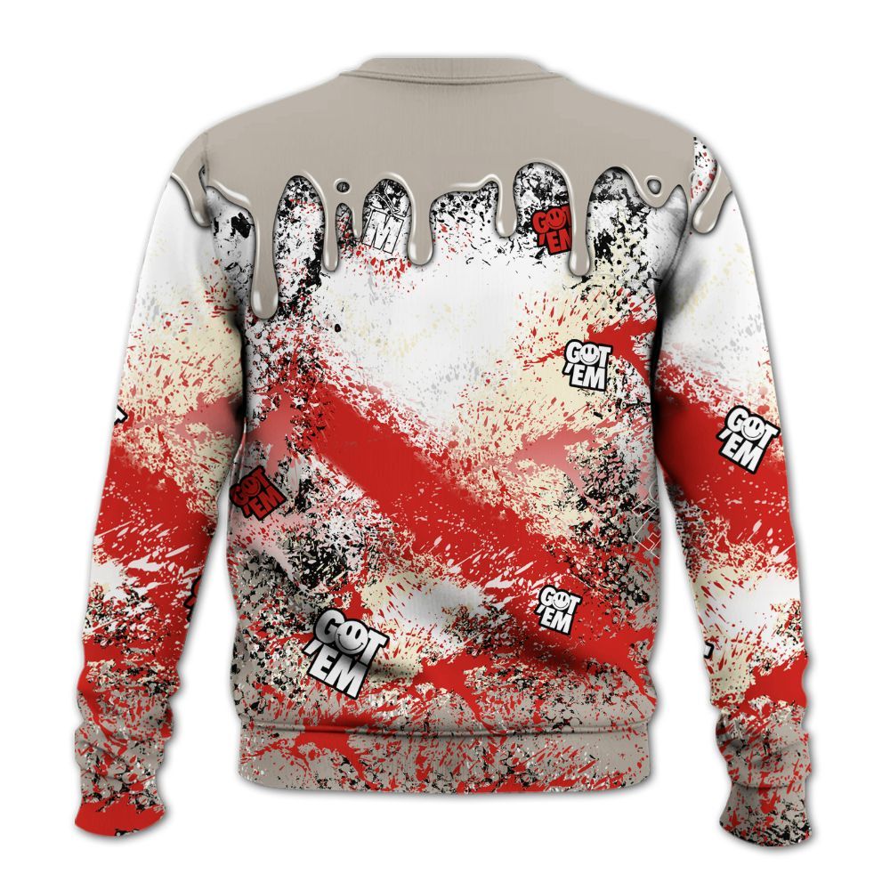 Sweatshirt To Match Low OG Phantom 1s - Dripping 23 Drip All Over Print