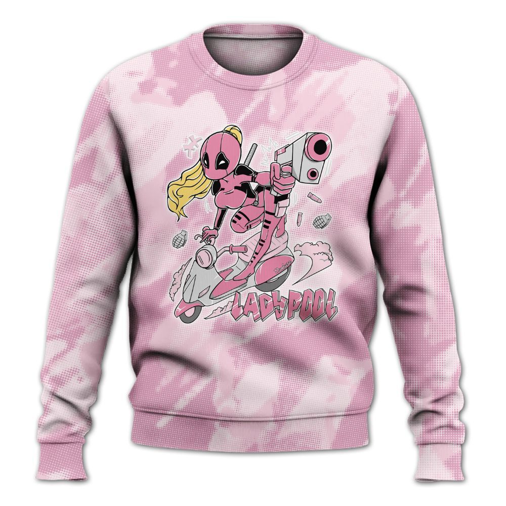 Sweatshirt To Match Orchid 4s - Lady Pool Cartoon Abstract Halftone All Over Print