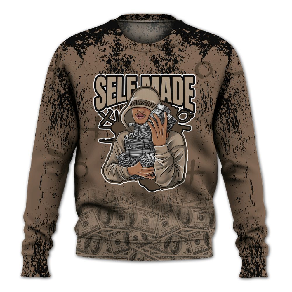 Sweatshirt To Match Dark Mocha Jack - Selfmade Unique Grunge All Over Print