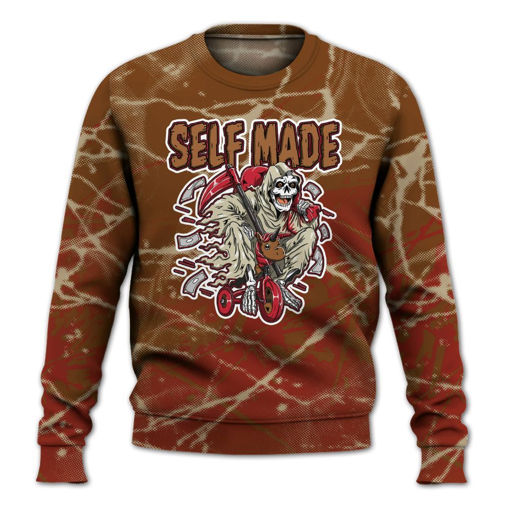 Sweatshirt To Match Archaeo Brown 5s - Self Make Skeleton Profound All Over Print