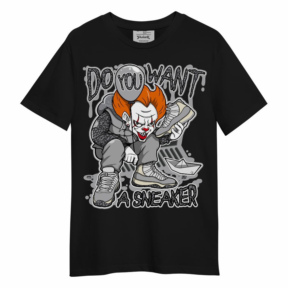 Shirt To Match Cement Grey 3s - Clown Scary Sneakers Halloween Graphic Unisex Shirt