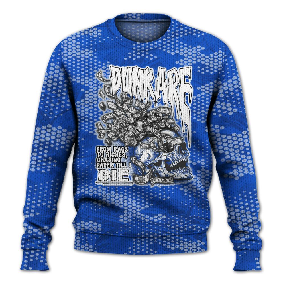 Knitted Sweater To Match Air Foamposite One Royal - From Rags To Riches