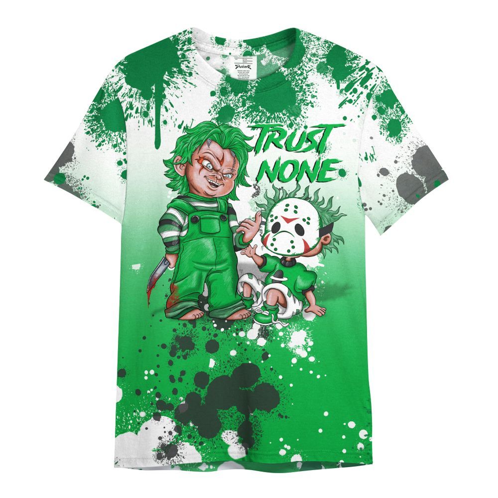 Shirt To Match Lucky Green 5s - Trust No One Scary All Over Print