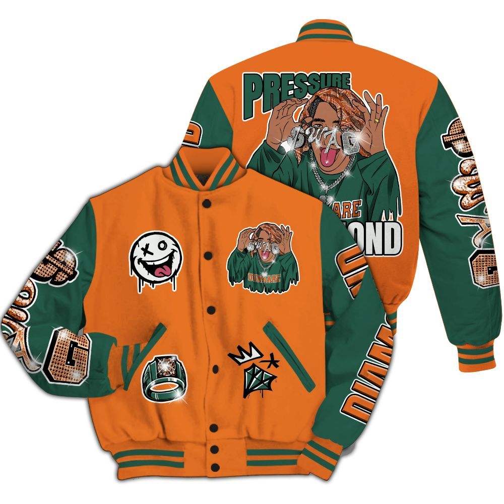 Varsity Jacket To Match Dunk Low Ceramic - Pressures Makes Varsity Jacket To Match All Over Print
