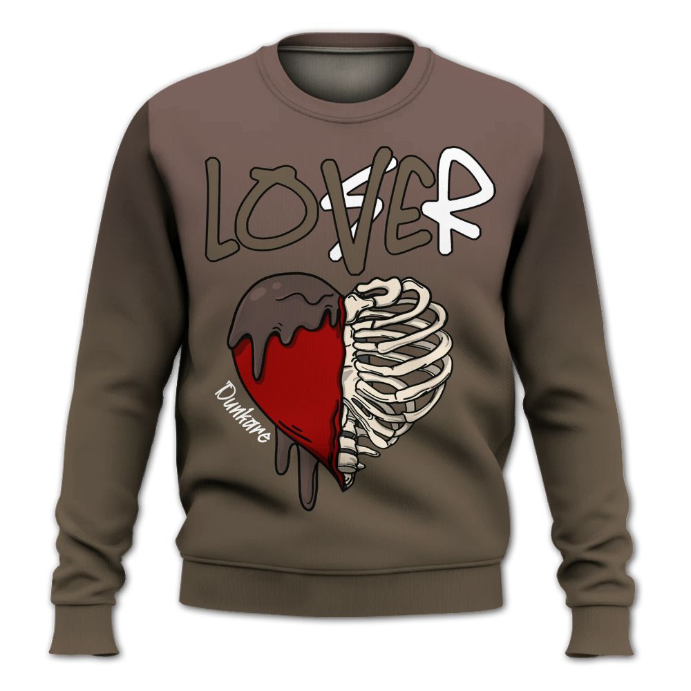 Sweatshirt To Match AMM Dark Mocha 4s - Loser Lover Dripping All Over Print