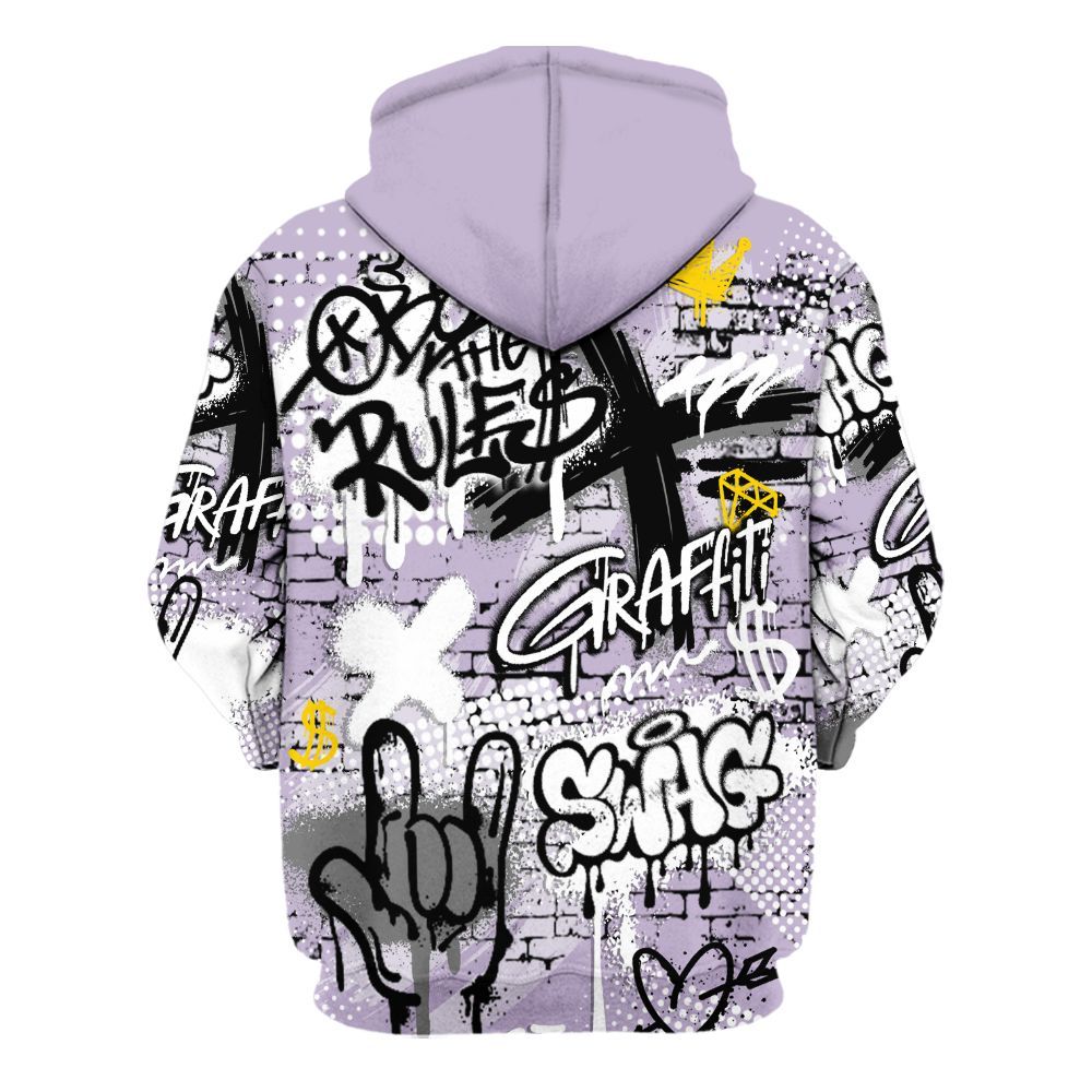 Hoodie To Match Low Pure Violet 11s - True It Real Graffiti Streetwear All Over Print