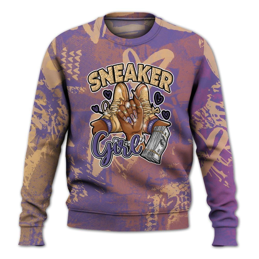 Sweatshirt To Match Book Sunset 1s - Sneakerz Girlz Heart Grunge All Over Print