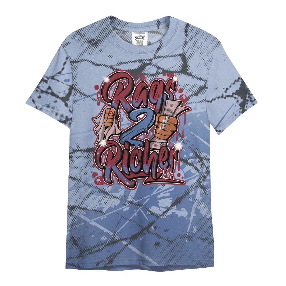Shirt To Match Black Metallic 5s - Rag 2 Rich Graphic All Over Print