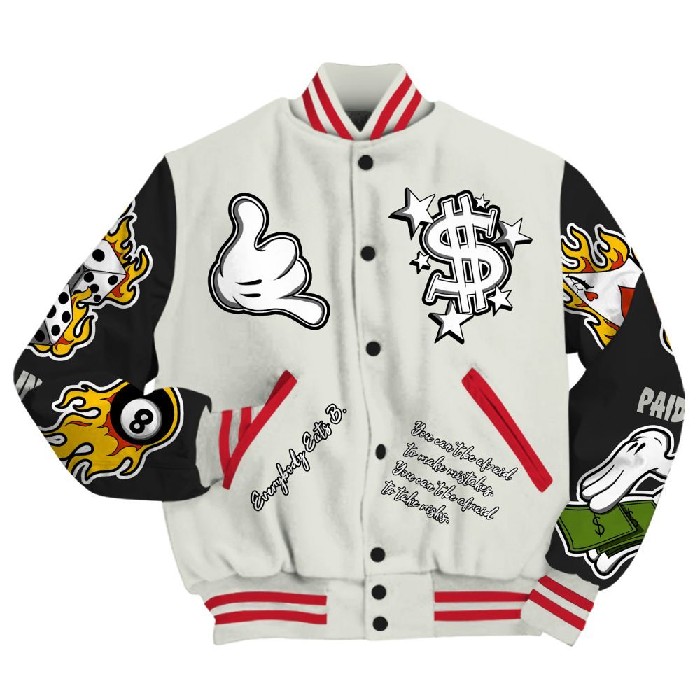 Varsity Jacket To Match Flight Club 4s - Everybody Paid In Full Graphic All Over Print