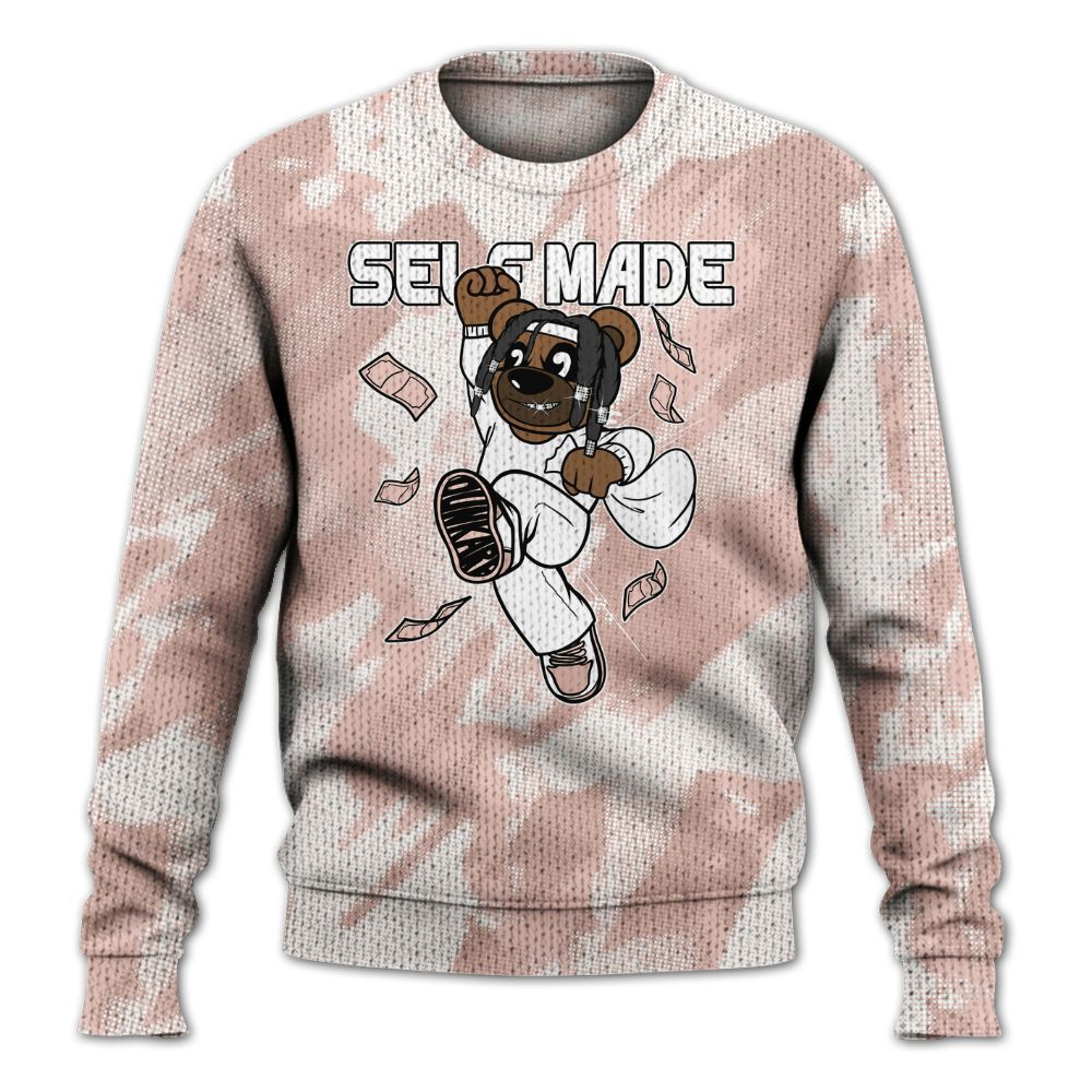 Knitted Sweater To Match Low Legend Pink 11s - Autonomous Bear Abstract Halftone