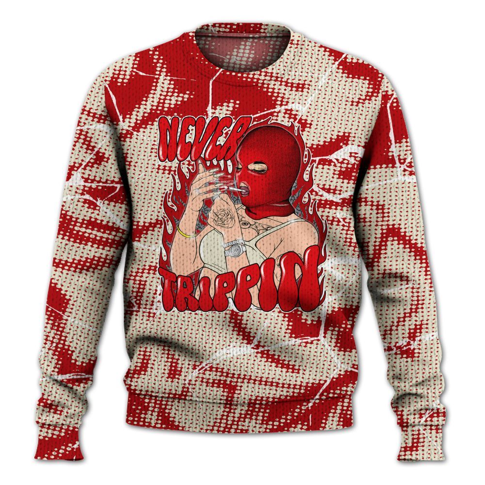 Knitted Sweater To Match Cement Grey 3s - Ne'er Trippin' Unique Crack