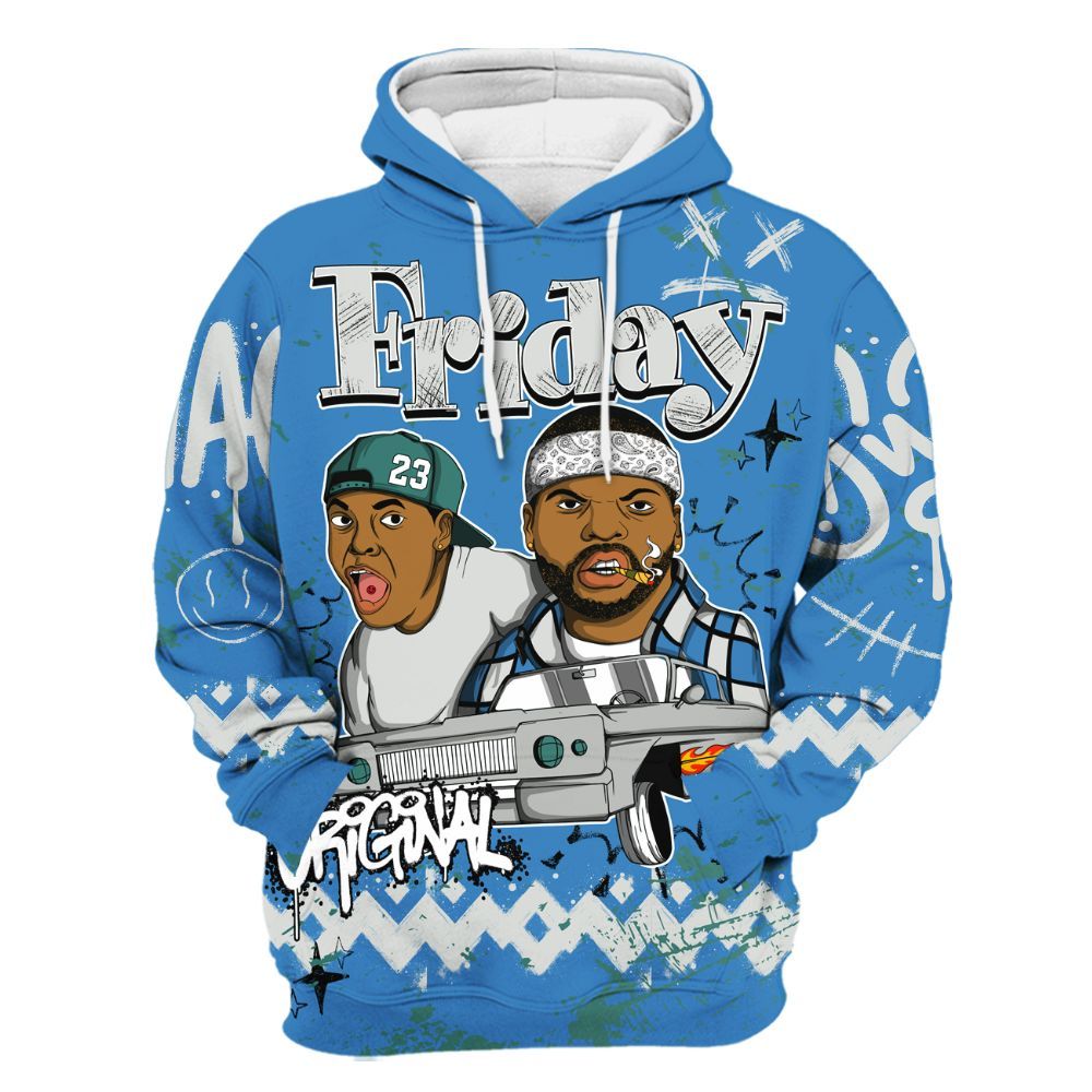 Hoodie To Match Low Carolina 17s - Friday Sneaker Crayon All Over Print