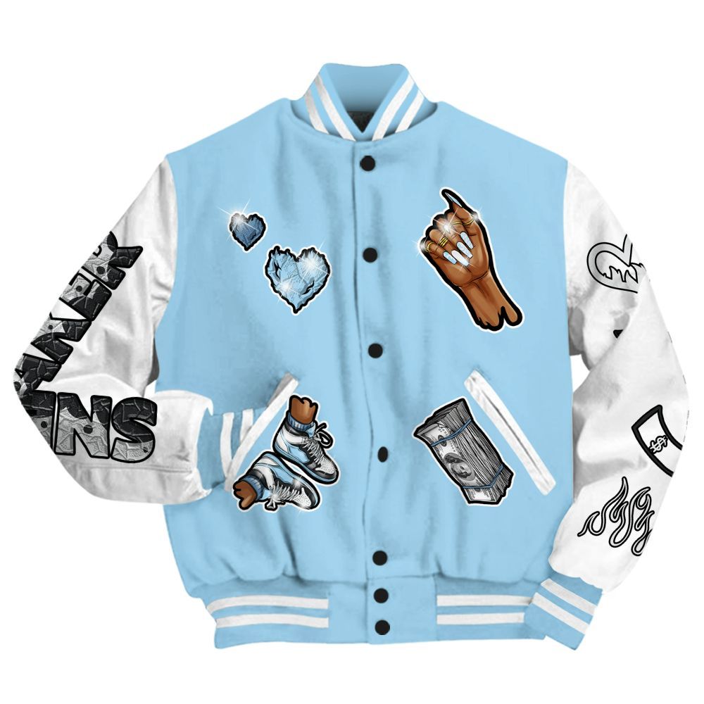 Varsity Jacket To Match Legend Blue 11s - Sneakerz Girlz All Over Print